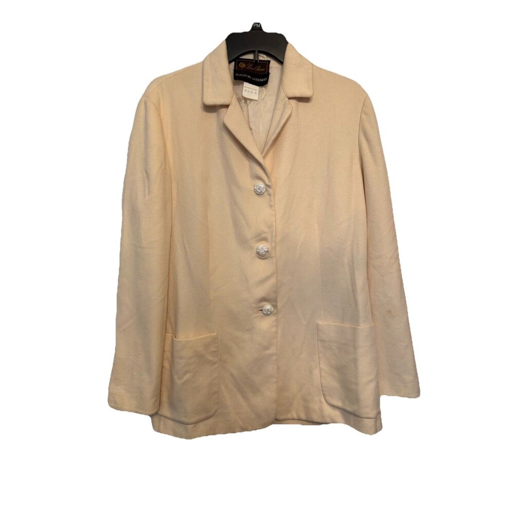 Loro Piana Cashmere Blazer Jacket Size 46 IT - US 12  Winter White Women’s Italy
